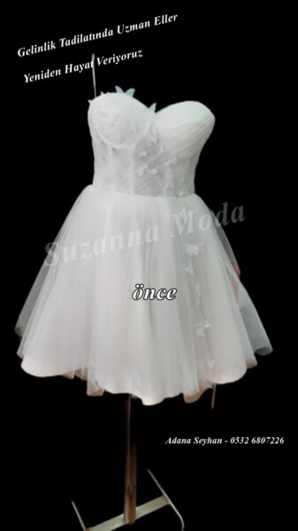 mini gelinlik tadilatı